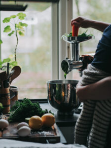 Making meatballs with vegetables